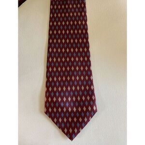 Perry Ellis Mens Neck‎ Tie Silk Diamond Geometric